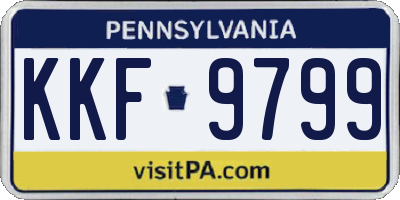 PA license plate KKF9799