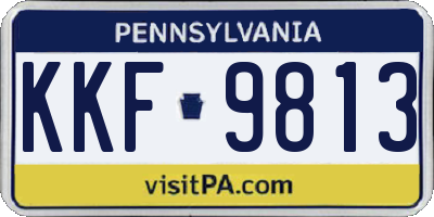PA license plate KKF9813