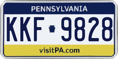 PA license plate KKF9828