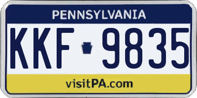 PA license plate KKF9835