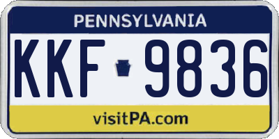 PA license plate KKF9836