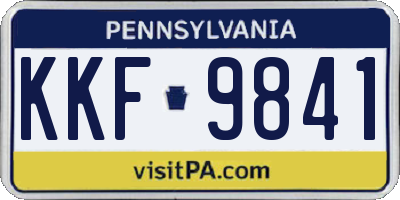 PA license plate KKF9841