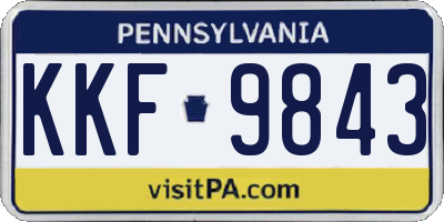 PA license plate KKF9843