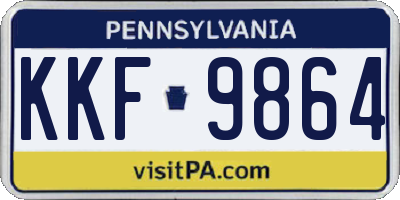 PA license plate KKF9864