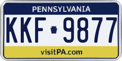 PA license plate KKF9877