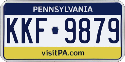 PA license plate KKF9879
