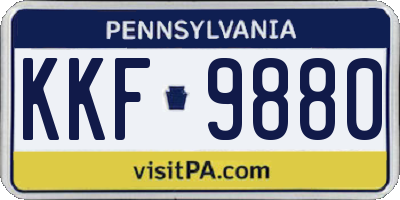 PA license plate KKF9880