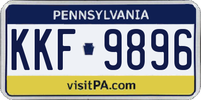 PA license plate KKF9896