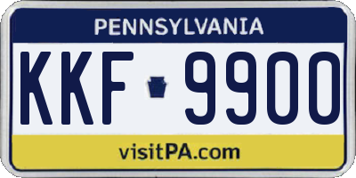 PA license plate KKF9900