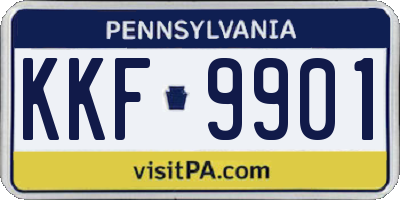 PA license plate KKF9901