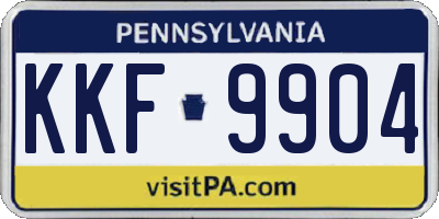 PA license plate KKF9904