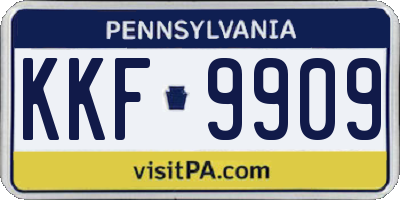 PA license plate KKF9909