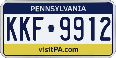 PA license plate KKF9912