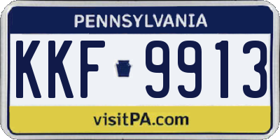 PA license plate KKF9913
