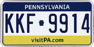 PA license plate KKF9914