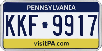 PA license plate KKF9917