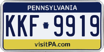 PA license plate KKF9919