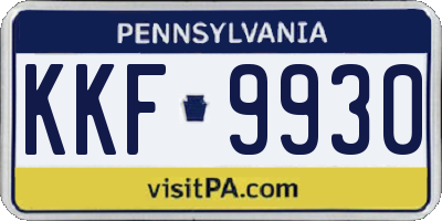 PA license plate KKF9930