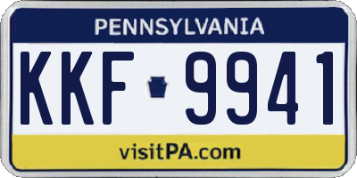 PA license plate KKF9941