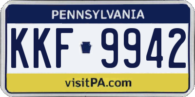 PA license plate KKF9942