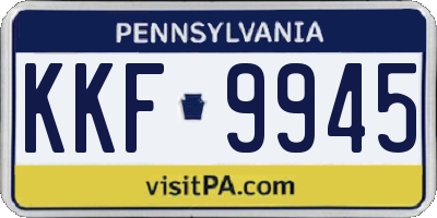 PA license plate KKF9945