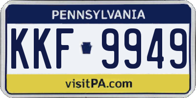 PA license plate KKF9949