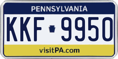 PA license plate KKF9950