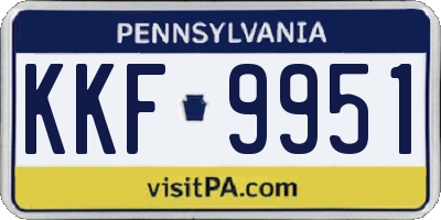 PA license plate KKF9951