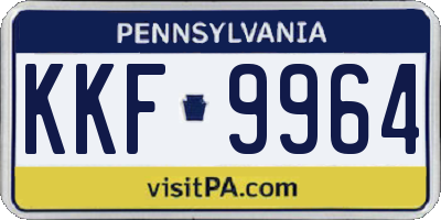PA license plate KKF9964