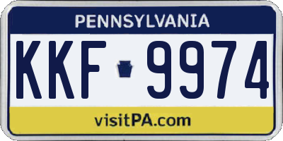 PA license plate KKF9974