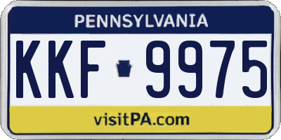 PA license plate KKF9975
