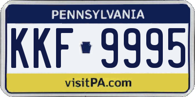 PA license plate KKF9995