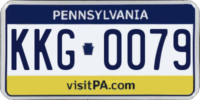 PA license plate KKG0079