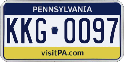 PA license plate KKG0097