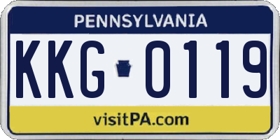 PA license plate KKG0119