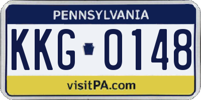 PA license plate KKG0148