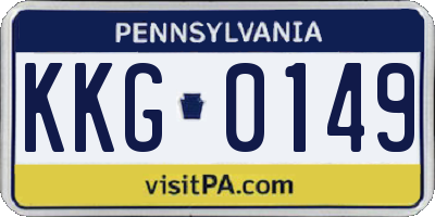 PA license plate KKG0149