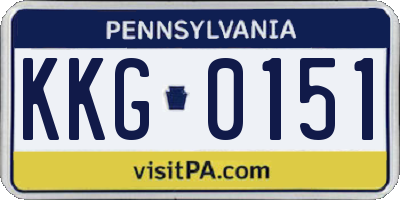 PA license plate KKG0151