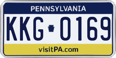 PA license plate KKG0169