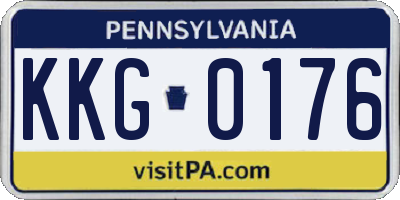 PA license plate KKG0176