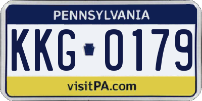 PA license plate KKG0179