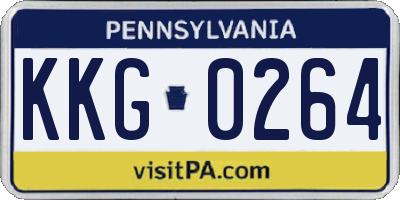 PA license plate KKG0264