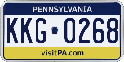 PA license plate KKG0268