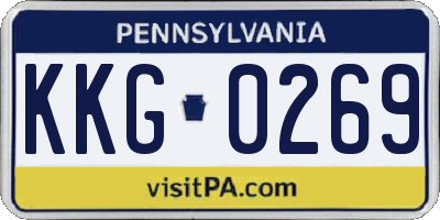 PA license plate KKG0269