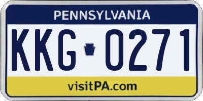 PA license plate KKG0271