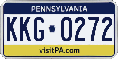 PA license plate KKG0272