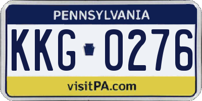 PA license plate KKG0276