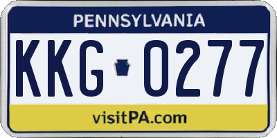 PA license plate KKG0277