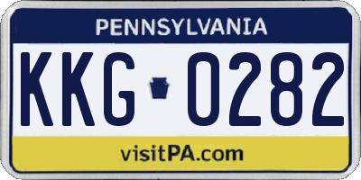 PA license plate KKG0282