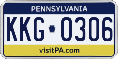 PA license plate KKG0306
